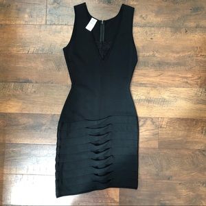 HERVE LÉGER black dress, size M, NWOT